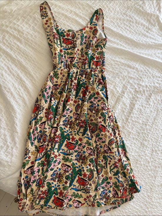 Nooworks Dresses & Skirts - Nooworks Cream Bug Out Print Sleeveless Vacation Midi Dress NWT